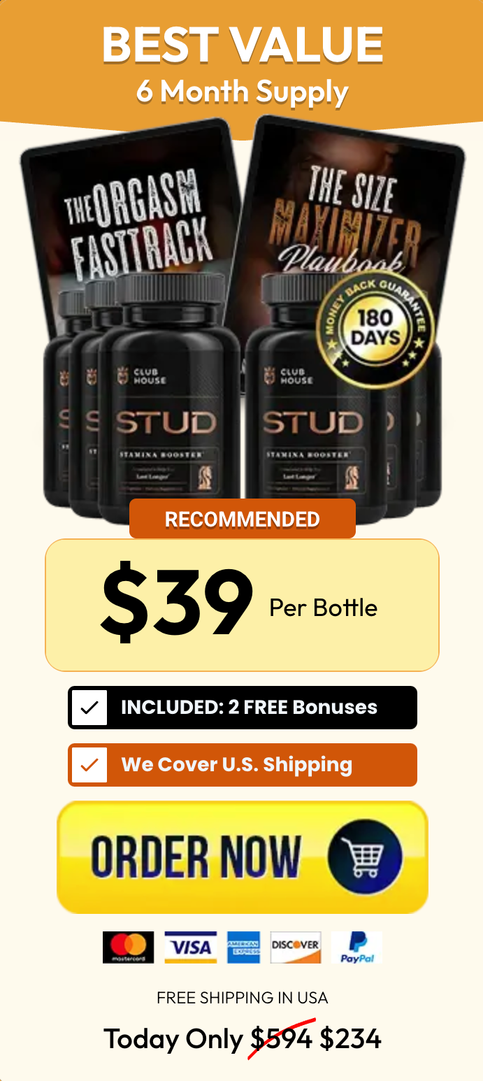 ClubHouse STUD Formula Buy 6 Bottles